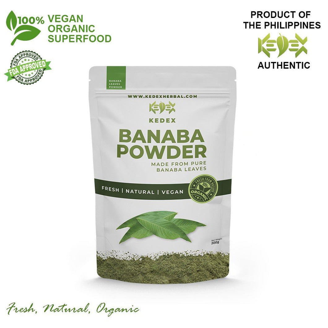100% Natural Pure Banaba Powder - Organic Non-GMO 200g - KEDEX HERBAL