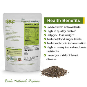 100% Natural Pure Chia Seeds - Organic Non-GMO 200g - KEDEX HERBAL