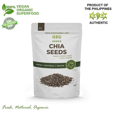 100% Natural Pure Chia Seeds - Organic Non-GMO 200g - KEDEX HERBAL