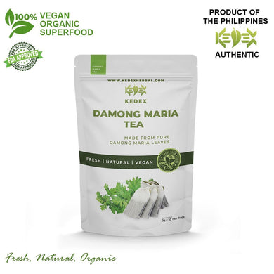100% Natural Pure Damong Maria (Mugwort) Tea - Organic Non-GMO 10 Tea Bags - KEDEX HERBAL