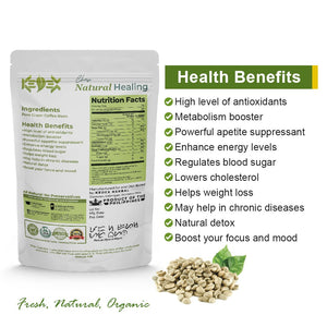 100% Natural Pure Green Coffee Bean Powder - Organic Non-GMO - KEDEX HERBAL