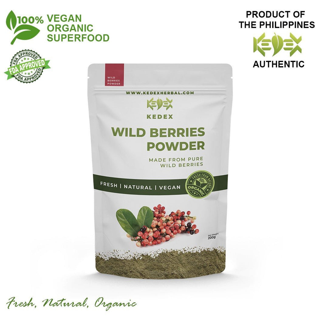 100% Natural Pure Wild Berries (Bignay) Powder - Organic Non-GMO - KEDEX HERBAL All Natural Herbal Superfood Philippines