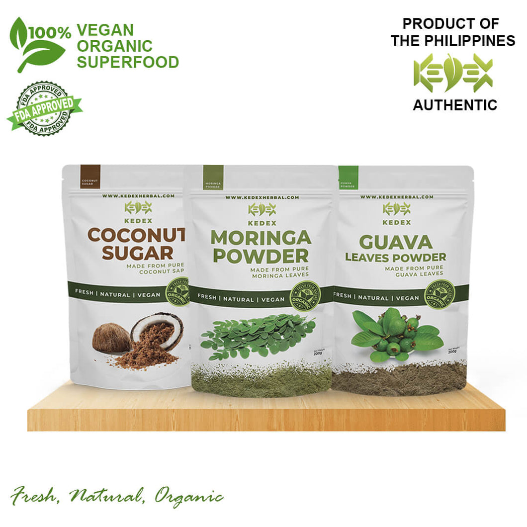 Products IMMUNITY BOOSTER PROMO PACK Moringa, Guava Coconut Sugar coco sugar organic superfood philippines